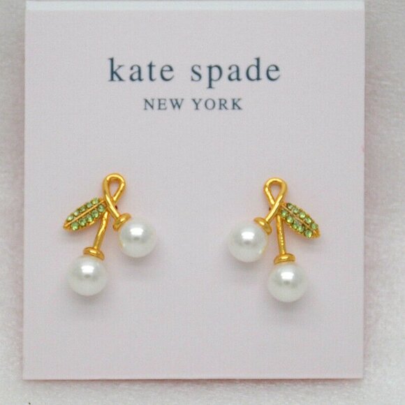 Kate Spade New York Pearl Cherry Stud Earrings - Picture 1 of 1